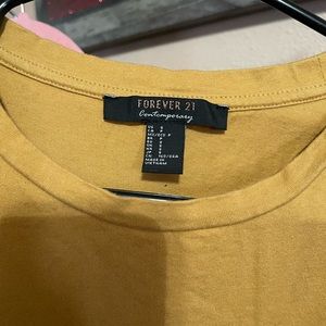 Mustard t-shirt dress
